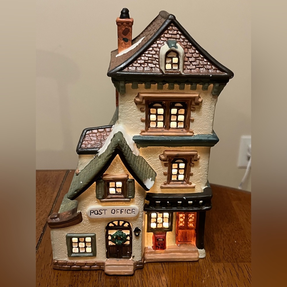 Illuminated Holiday Post Office Decor